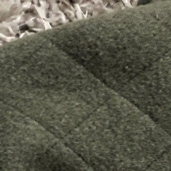 Woolrich Olive Heather Full-Zip Quilted Wool Coat, Sz XL - Picture 4 of 16